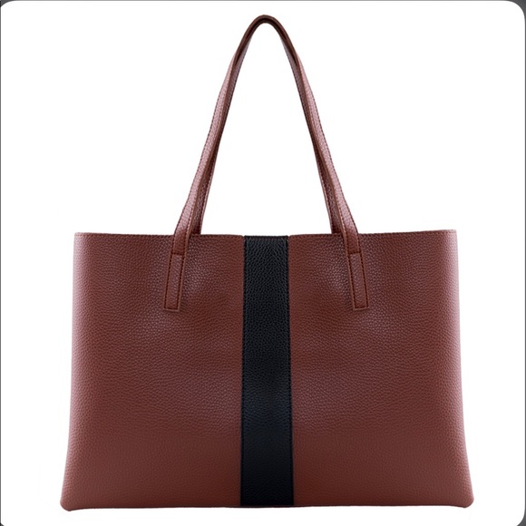 NIB! Vince Camuto Vegan Leather Two-tone Luck Tote - Picture 2 of 8